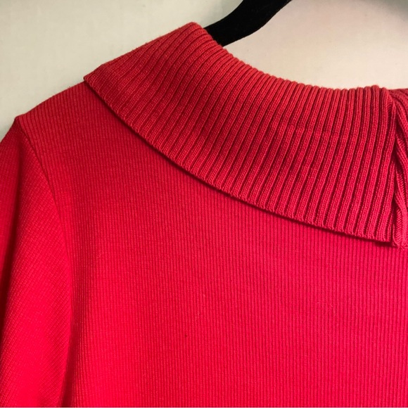 PETITE NWT Rafaella Studio Sweater, Petite Small, Pompeiian Red - Picture 3 of 7